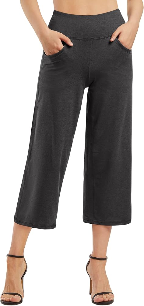 Capris with Pockets Comfy in Charcoal Heather