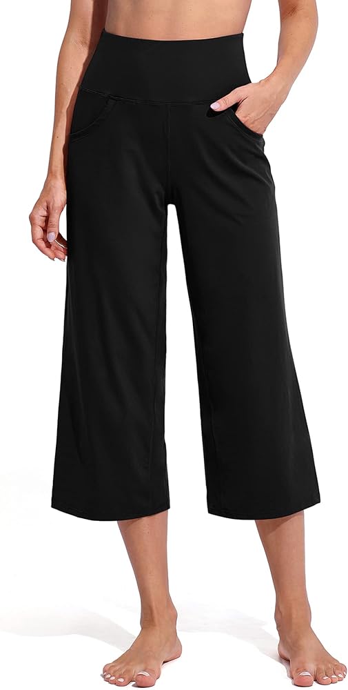 Cropped Pants Yoga Trouser Summer in Black