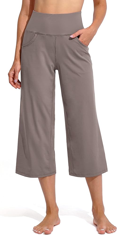 Pants Wide Leg Trendy Summer Outfits in Taupe
