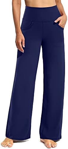Wide Leg Pants with Pockets High Waist in Royal Blue