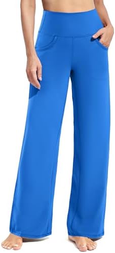 Wide Leg Pants with Pockets Soft in Strong Blue