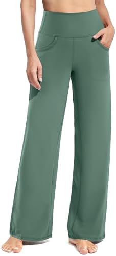 Yoga Dress Pants with Pockets — Sage Green, Regular
