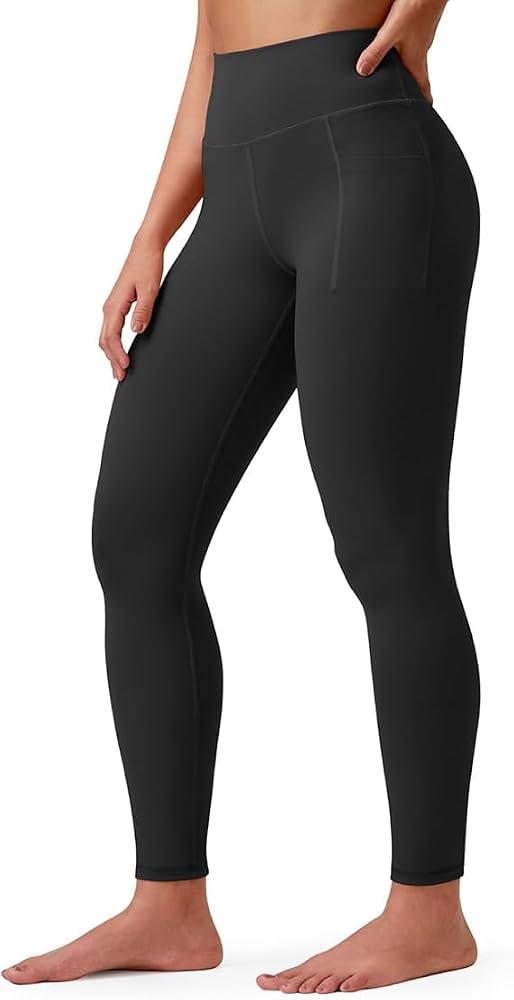 Yoga Leggings Workout Leggings with Pockets Tummy Control Workout Yoga Pants in Black