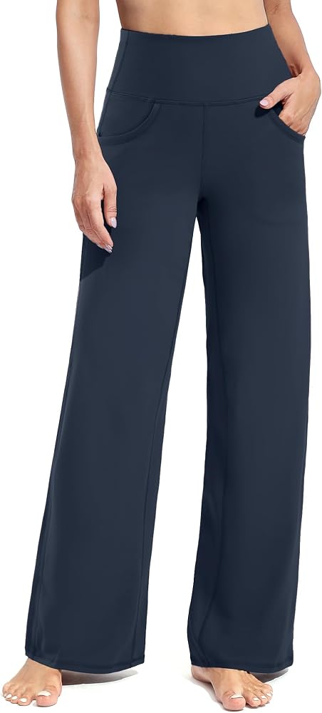 Yoga Pants with Pockets High Waist in Dark Navy